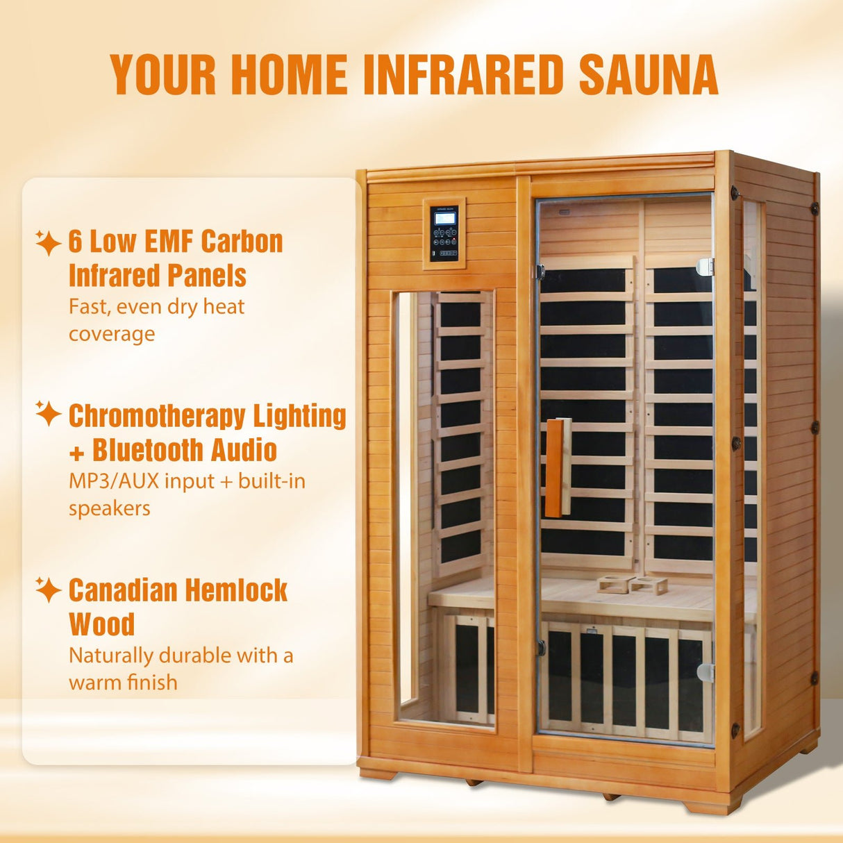 1 - 2/2 Person Low EMF Far Infrared Sauna - Eagle Peak Custom Canopy Tent