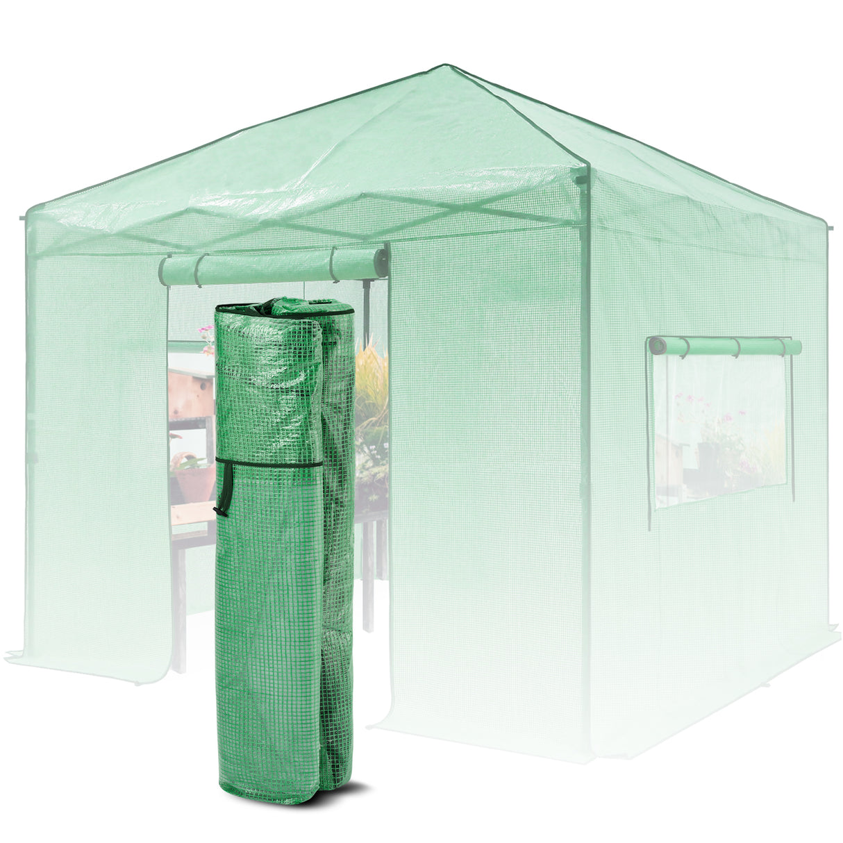 Replacement Cover for 10x10 Portable Walk-in Pop up Greenhouse