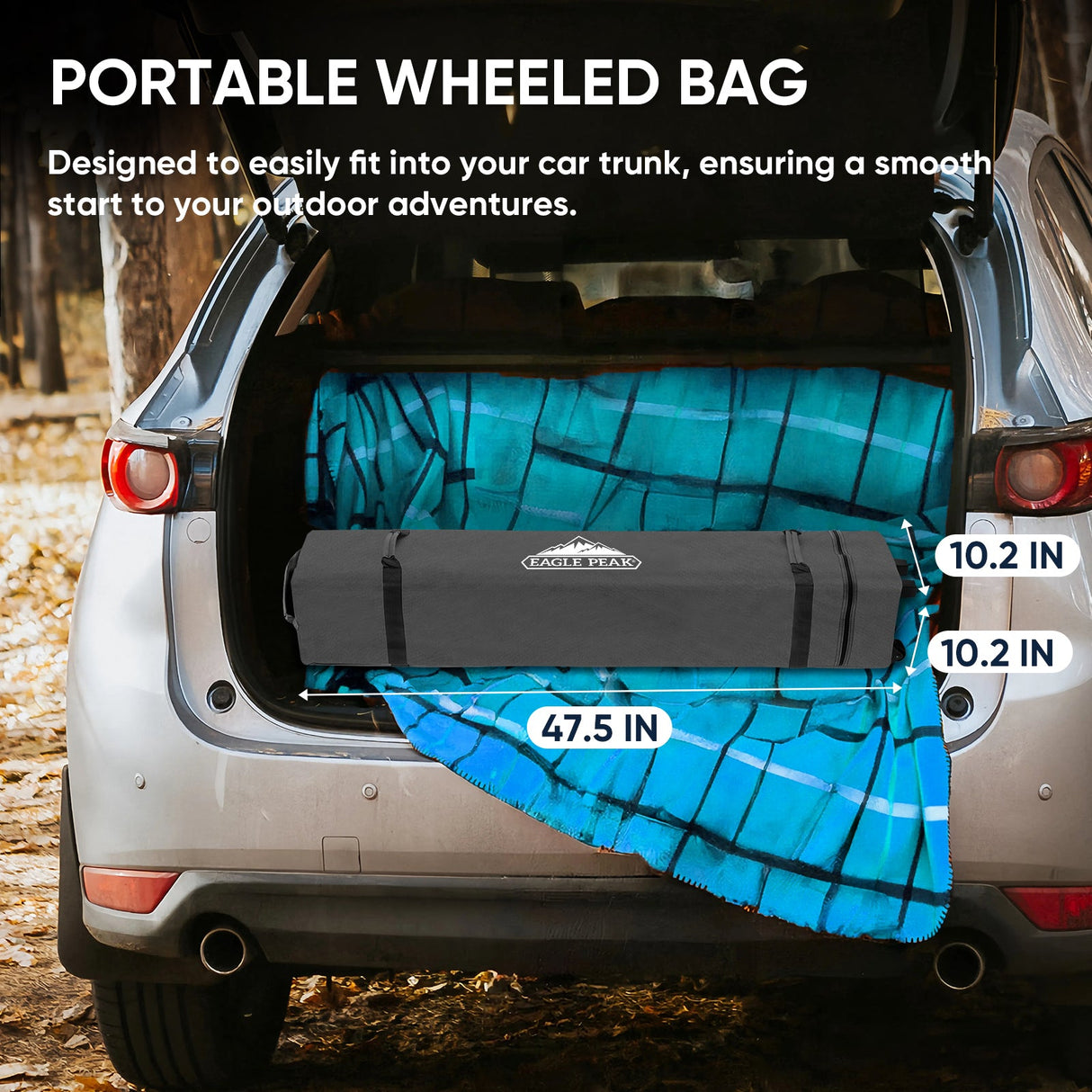 10x10 Commercial Canopy with Gable Roof, White - Eagle Peak Custom Canopy Tent