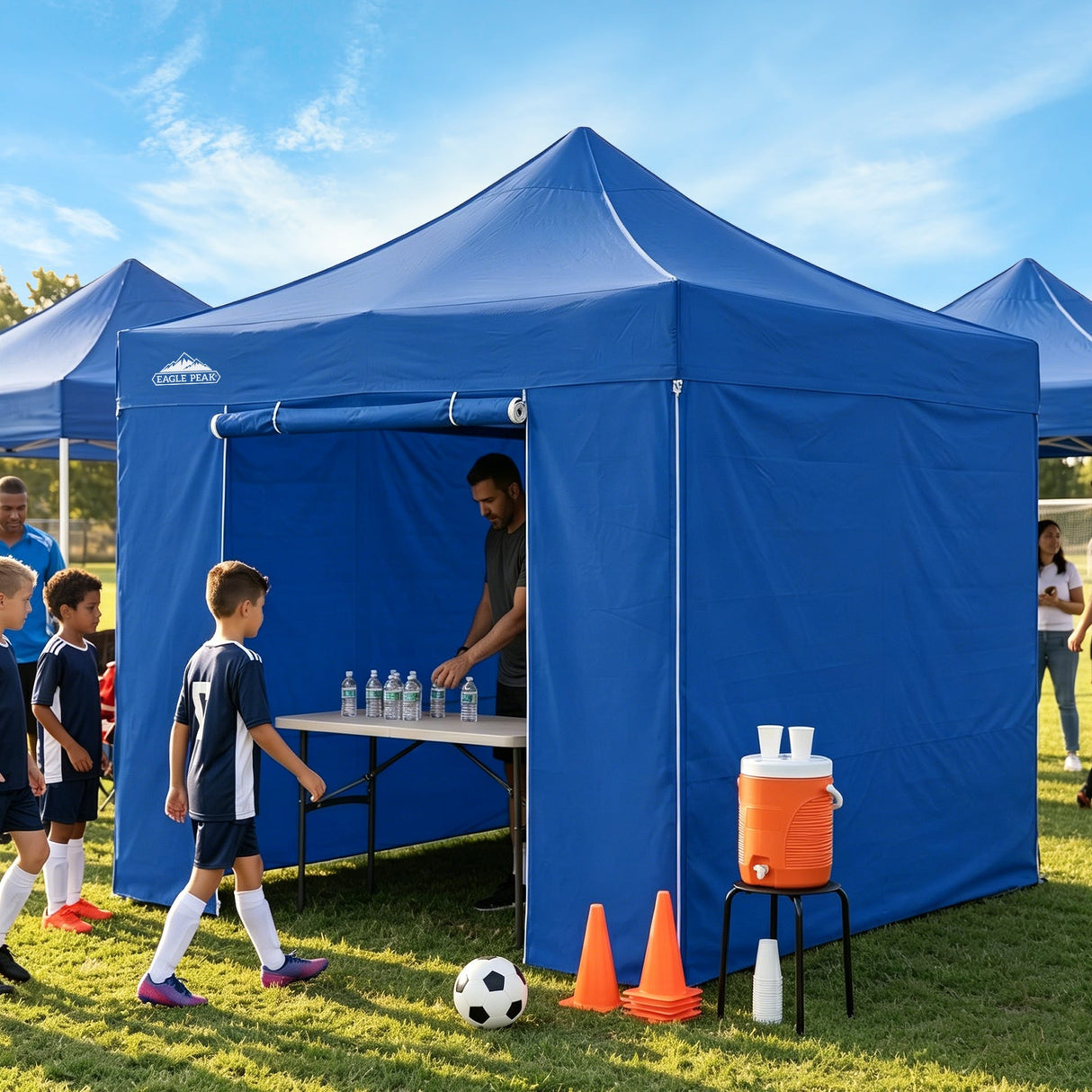 10x10 Heavy Duty Pop up Commercial Canopy with Removable Sidewalls - Eagle Peak