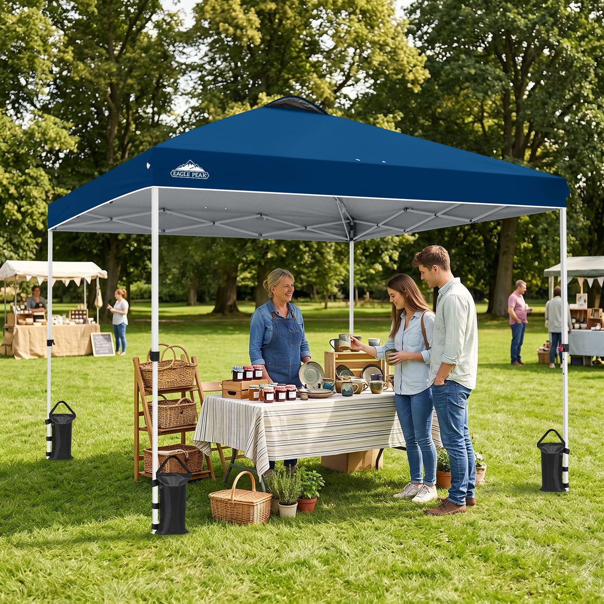 10x10 Pop Up Canopy Tent — Easy Setup with PeakPush™ Center Lock - Eagle Peak®
