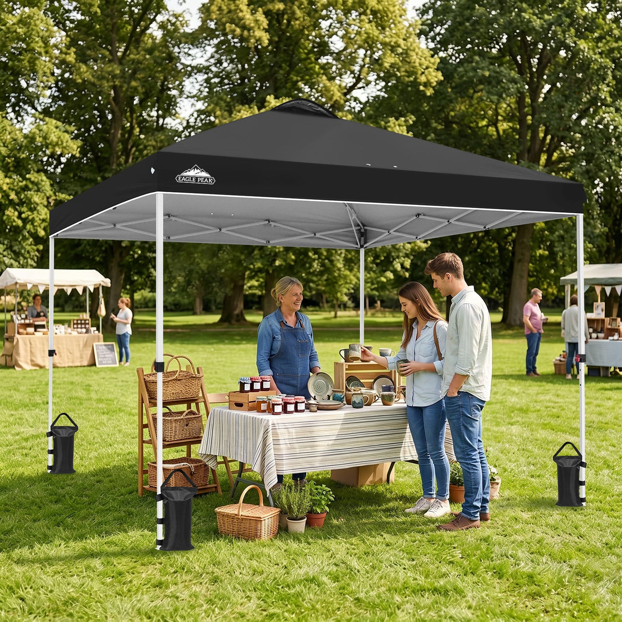 10x10 Pop Up Canopy Tent — Easy Setup with PeakPush™ Center Lock - Eagle Peak®
