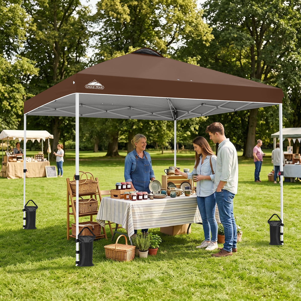 10x10 Pop Up Canopy Tent — Easy Setup with PeakPush™ Center Lock - Eagle Peak®
