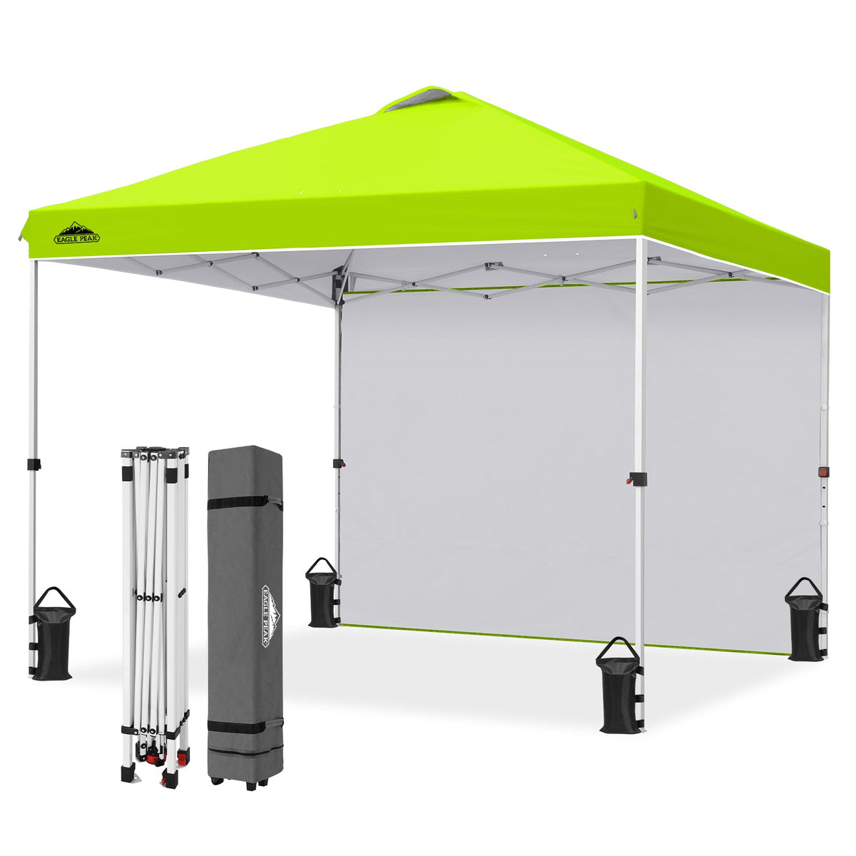 10x10 Pop Up Canopy Tent with 1 Sidewall - Eagle Peak®
