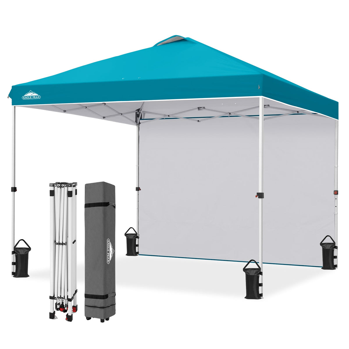 10x10 Pop Up Canopy Tent with 1 Sidewall - Eagle Peak®