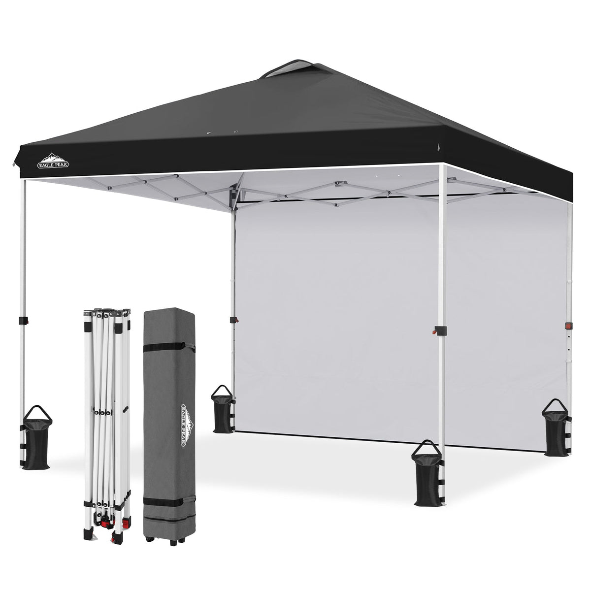 10x10 Pop Up Canopy Tent with 1 Sidewall - Eagle Peak®