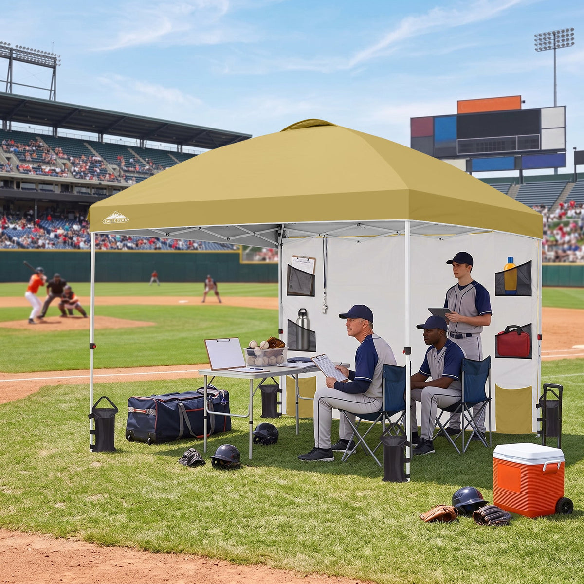10x10 Pop Up Canopy Tent with Sidewalls & Storage - Eagle Peak®