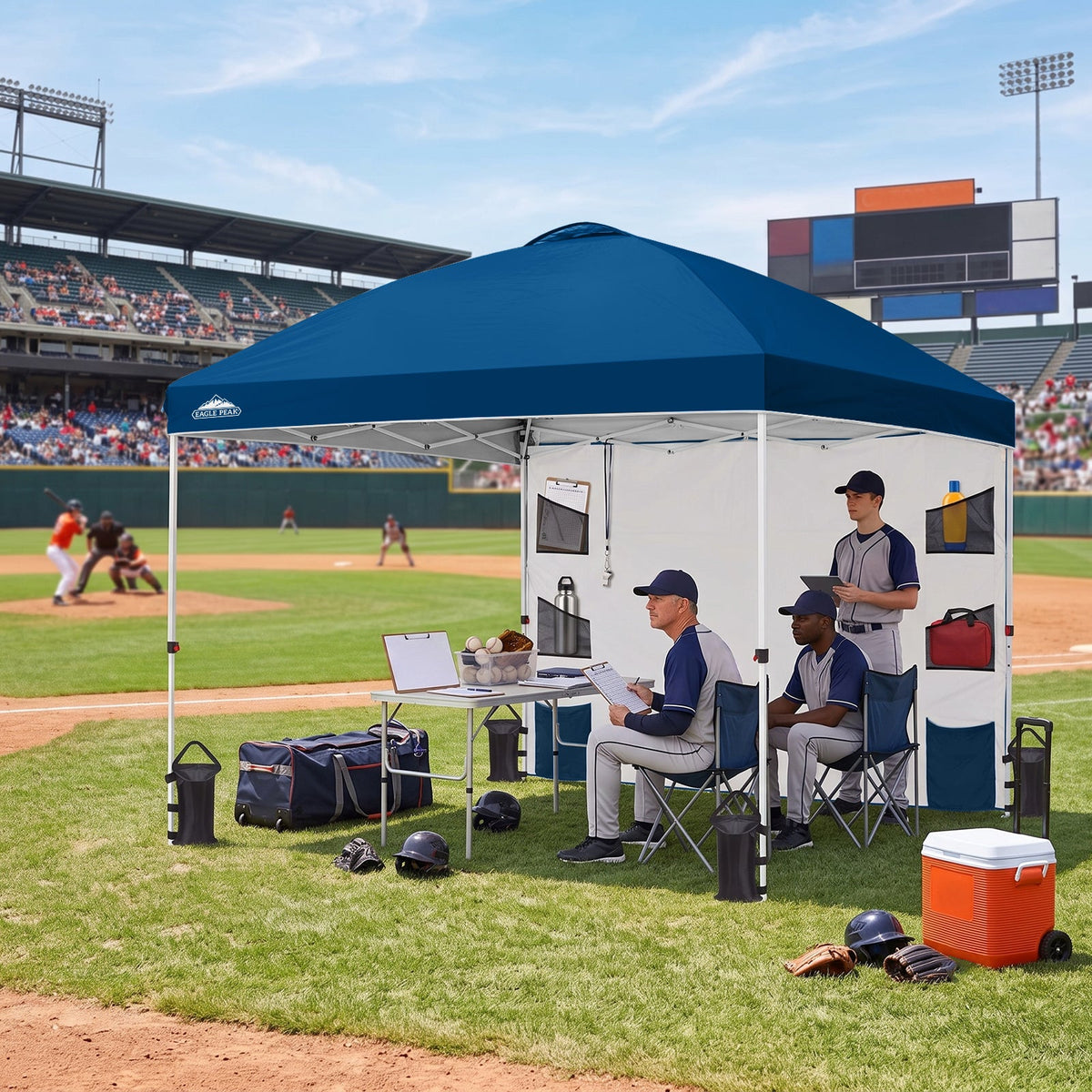 10x10 Pop Up Canopy Tent with Sidewalls & Storage - Eagle Peak®