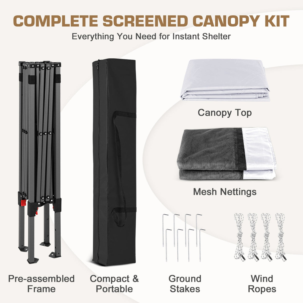 10x10 Slant Leg Easy Setup Pop Up Canopy Tent - Eagle Peak®