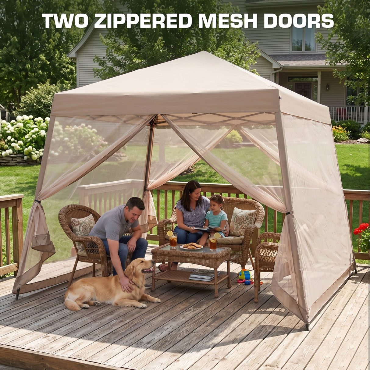 10x10 Slant Leg Easy Setup Pop Up Canopy Tent - Eagle Peak®