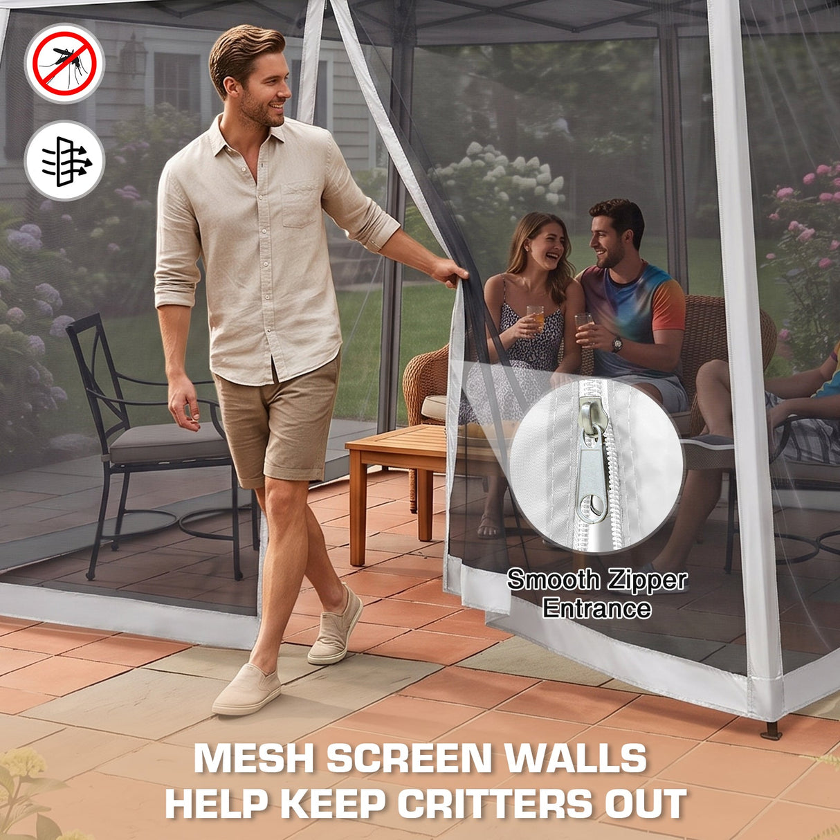10x10 Slant Leg Easy Setup Pop Up Canopy Tent - Eagle Peak®