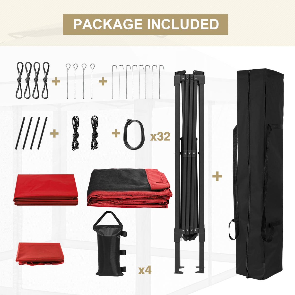 11x11 Pop Up Gazebo Tent with Netting - Eagle Peak Custom Canopy Tent