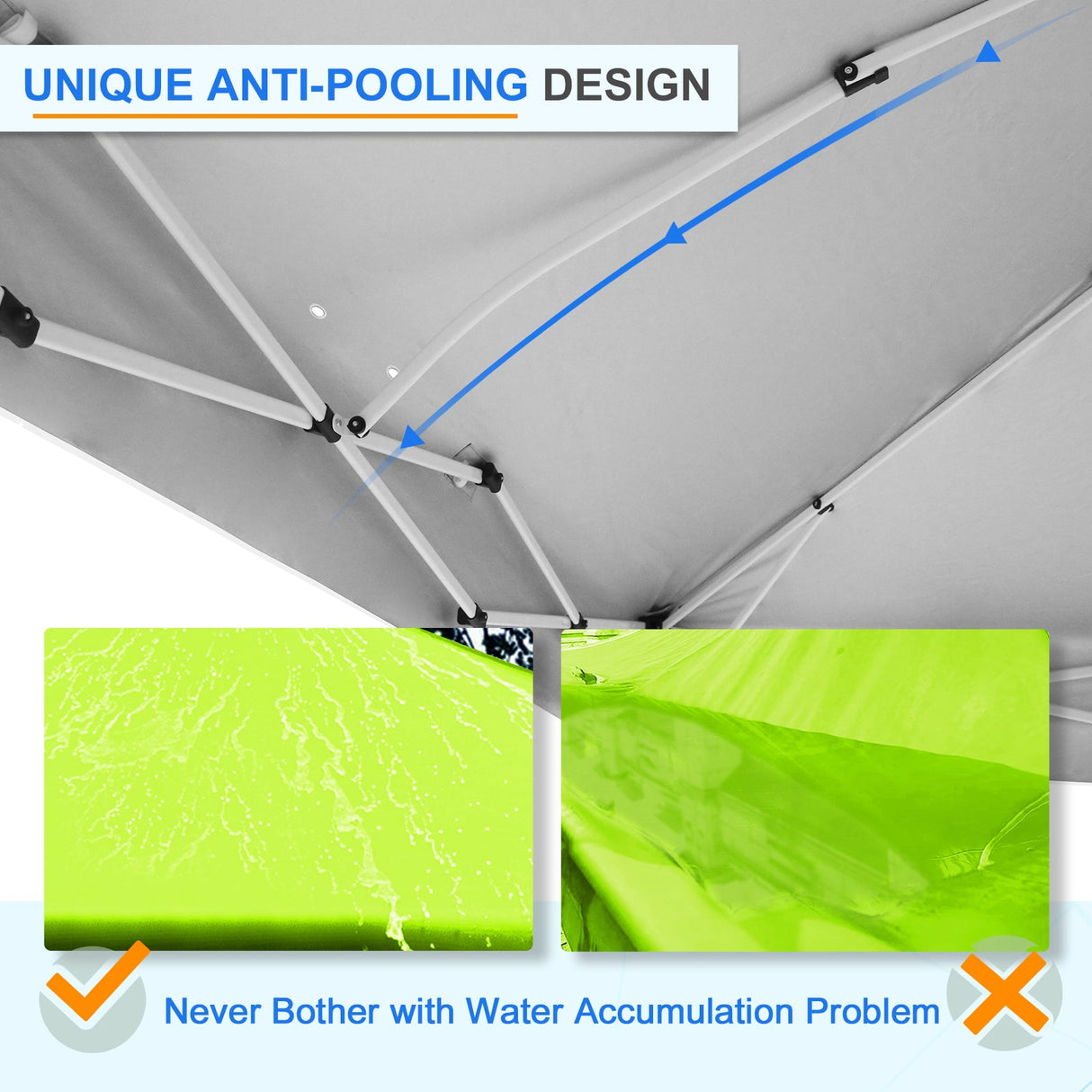 12x12 Commercial Heavy Duty Pop up Canopy with 1 Sidewall - Eagle Peak Custom Canopy Tent