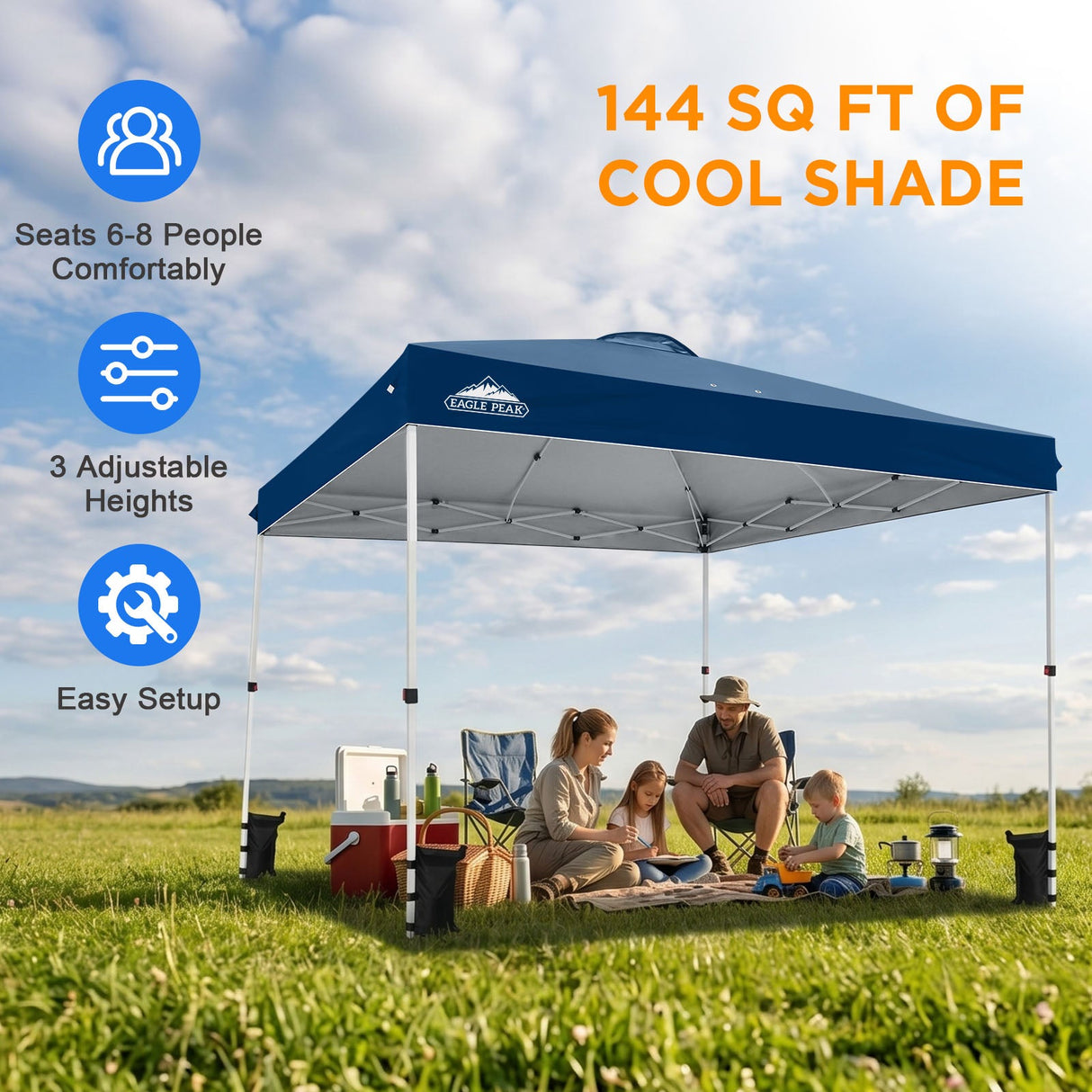 12x12 ft Pop Up Canopy Tent - Eagle Peak