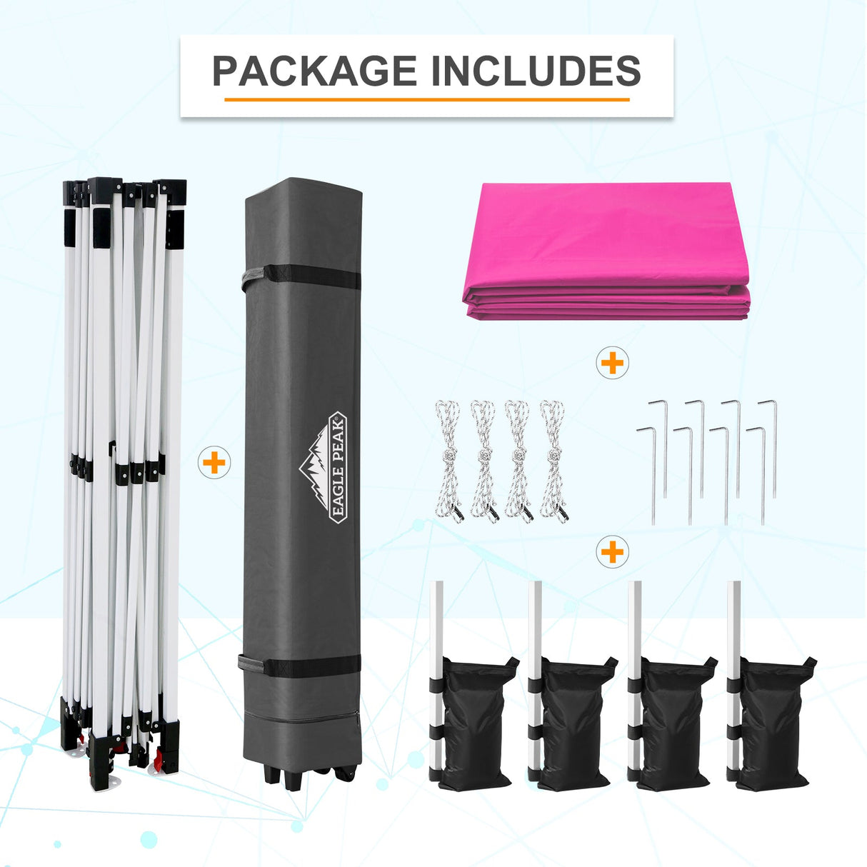 12x12 ft Pop Up Canopy Tent - Eagle Peak Custom Canopy Tent