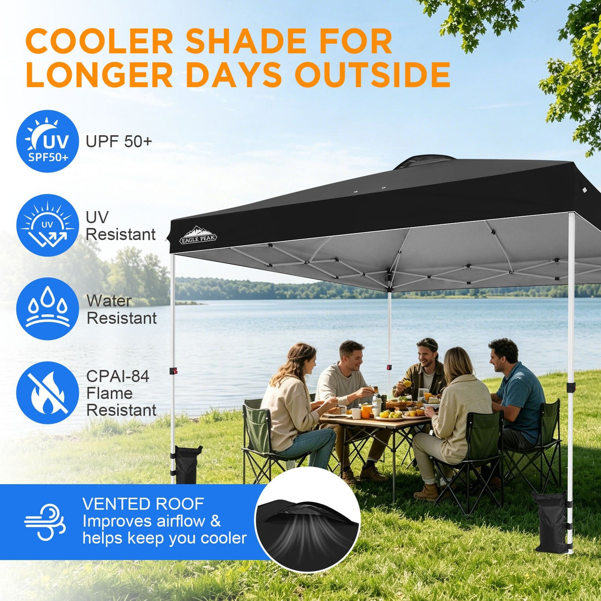 12x12 ft Pop Up Canopy Tent - Eagle Peak