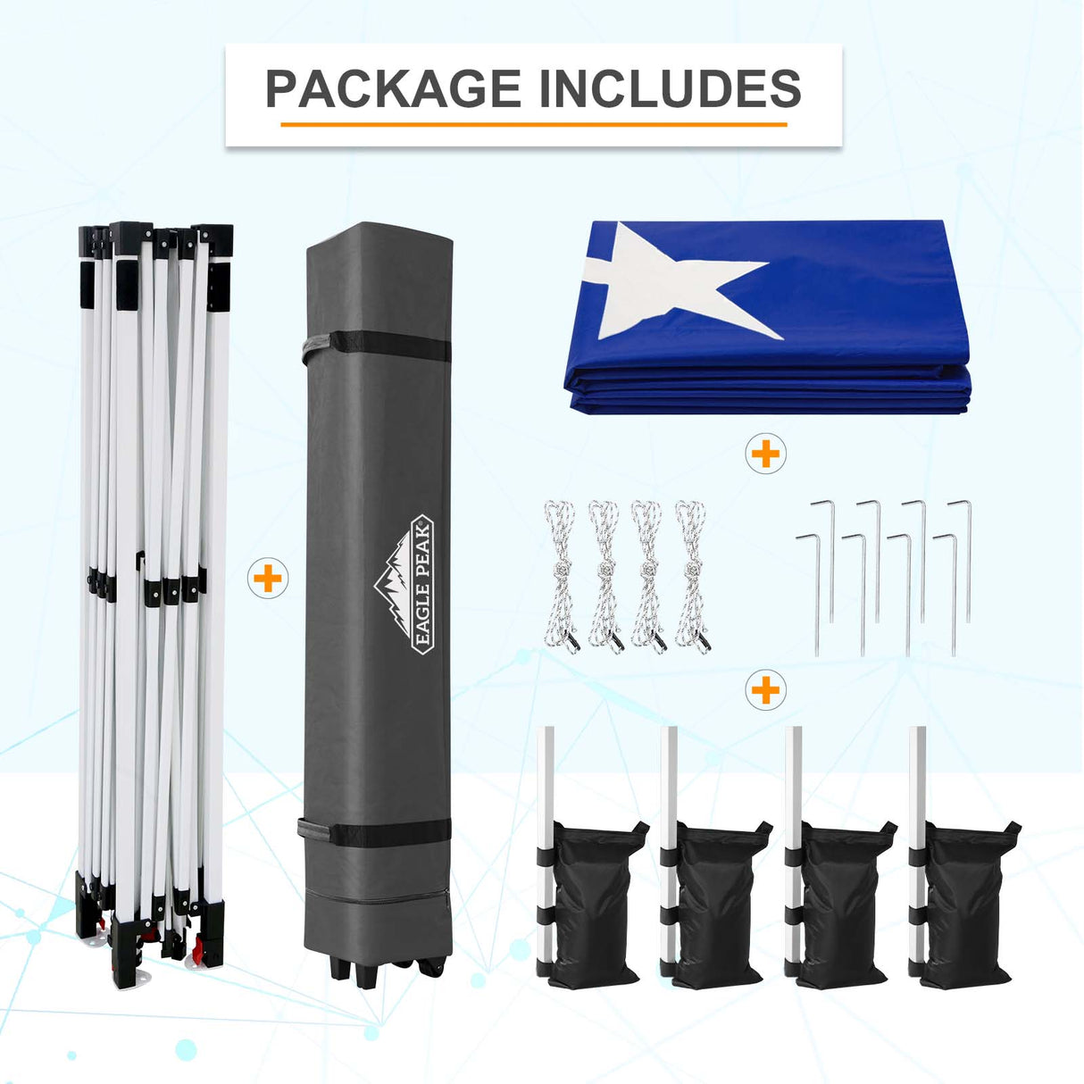 12x12 ft Pop Up Canopy Tent - Eagle Peak Custom Canopy Tent