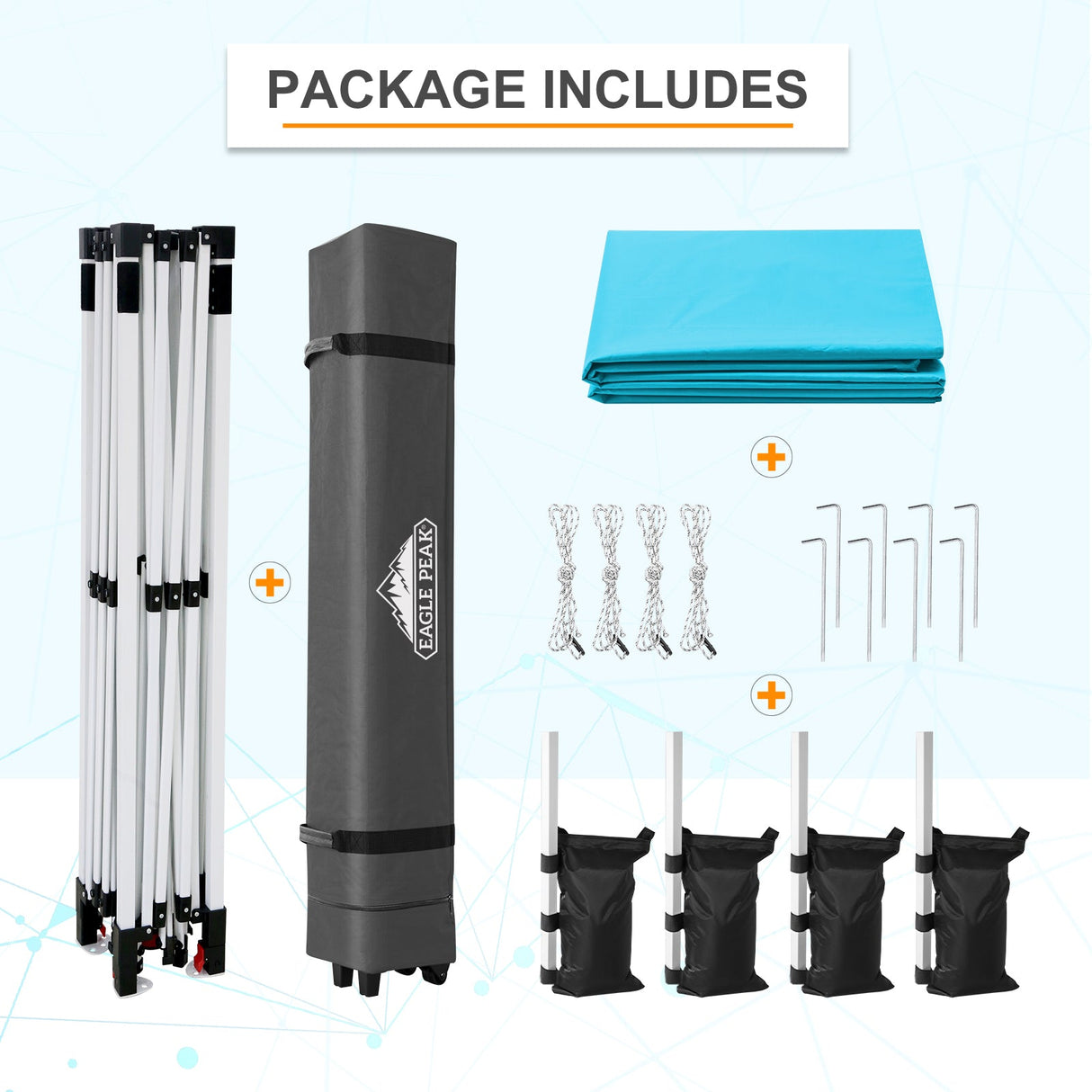 12x12 ft Pop Up Canopy Tent - Eagle Peak Custom Canopy Tent