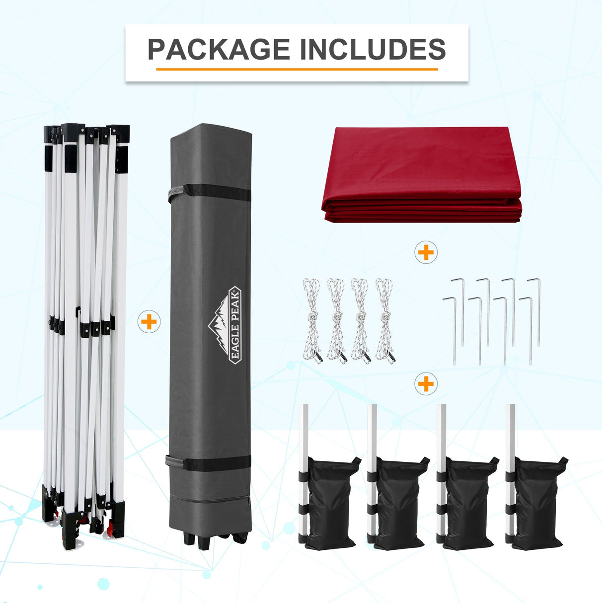 12x12 ft Pop Up Canopy Tent - Eagle Peak Custom Canopy Tent