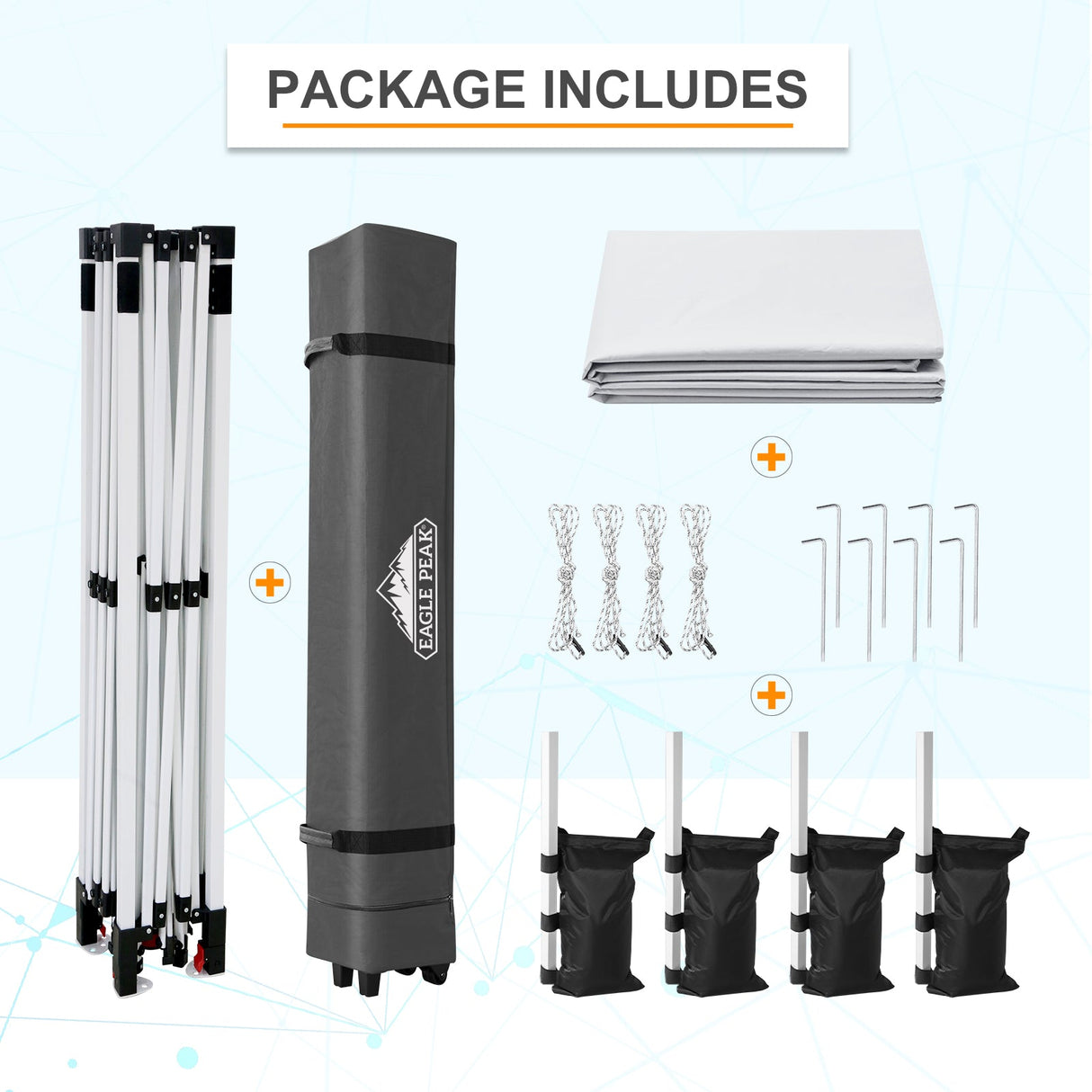 12x12 ft Pop Up Canopy Tent - Eagle Peak Custom Canopy Tent