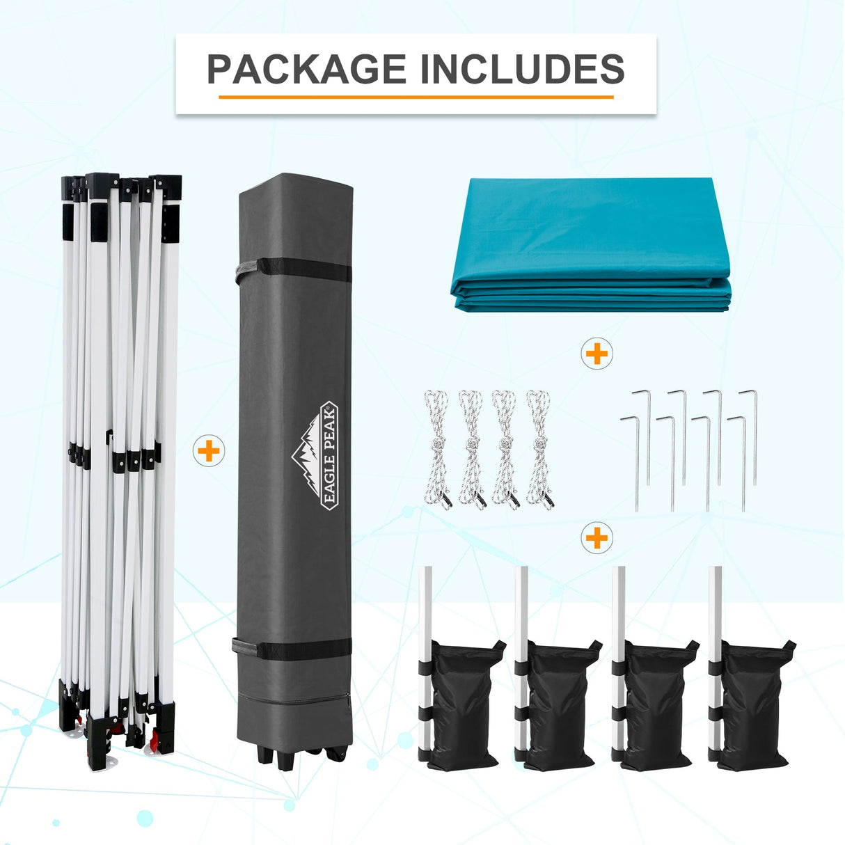 12x12 ft Pop Up Canopy Tent - Eagle Peak Custom Canopy Tent