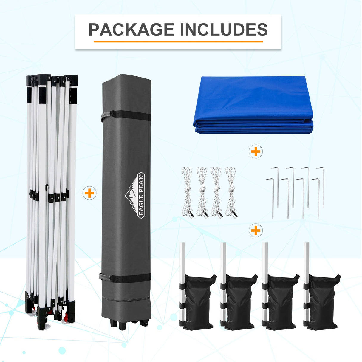 12x12 ft Pop Up Canopy Tent - Eagle Peak Custom Canopy Tent