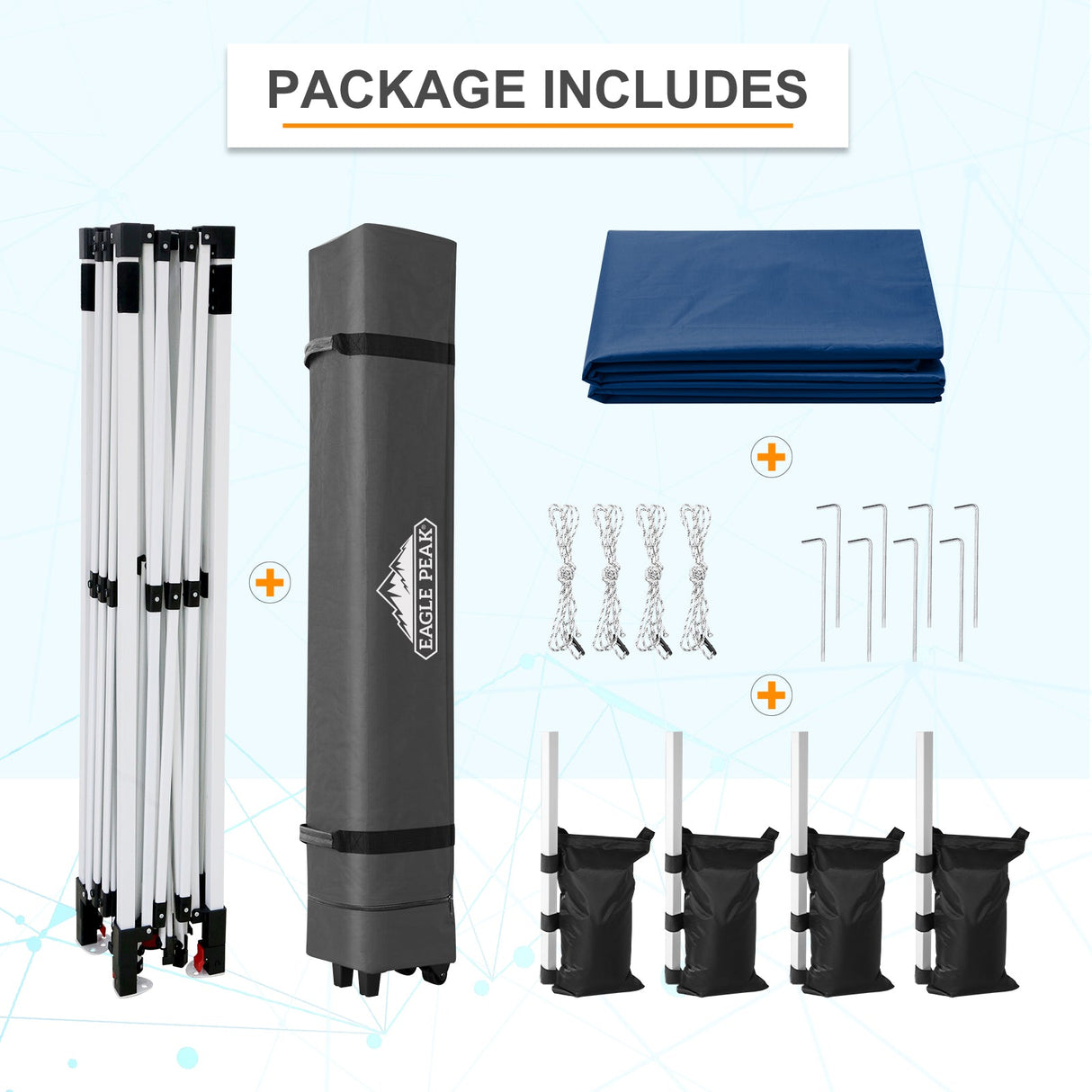 12x12 ft Pop Up Canopy Tent - Eagle Peak Custom Canopy Tent