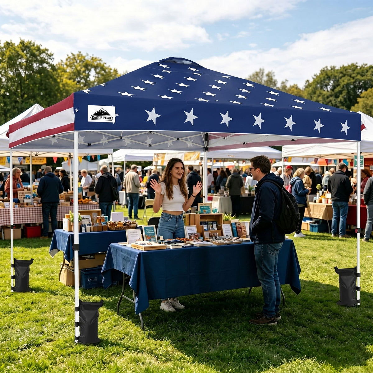 12x12 Pop Up Canopy Tent Easy Up Canopy Outdoor - Eagle Peak®