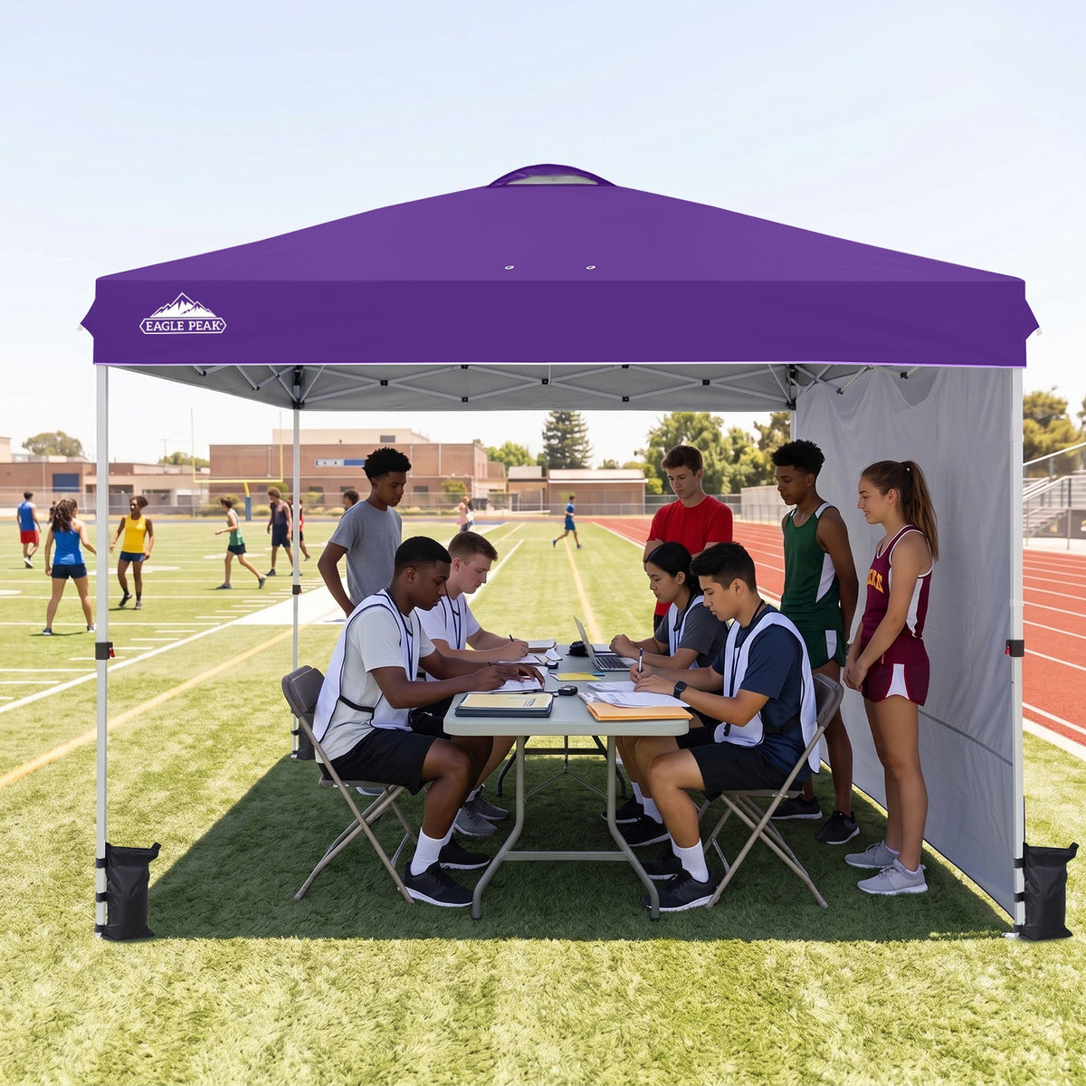 12x12 Pop Up Canopy Tent with 1 Sidewall - Eagle Peak®