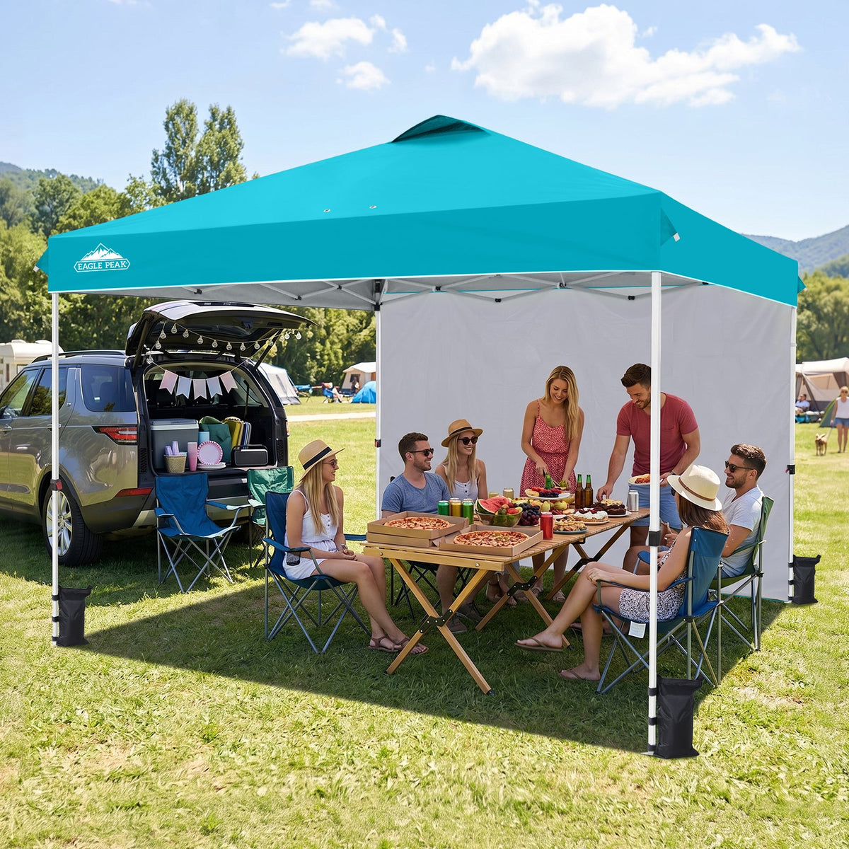 12x12 Pop Up Canopy Tent with 1 Sidewall - Eagle Peak®