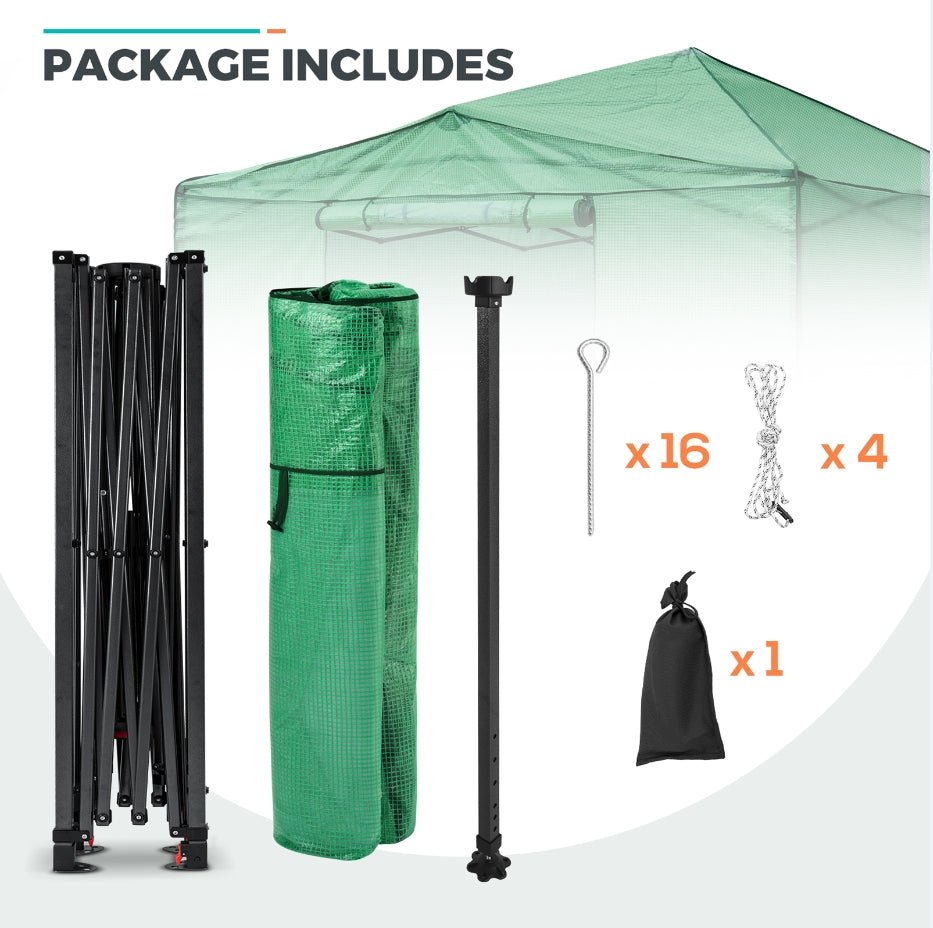 12x8 Portable Large Walk - in Pop Up Greenhouse - Eagle Peak Custom Canopy Tent