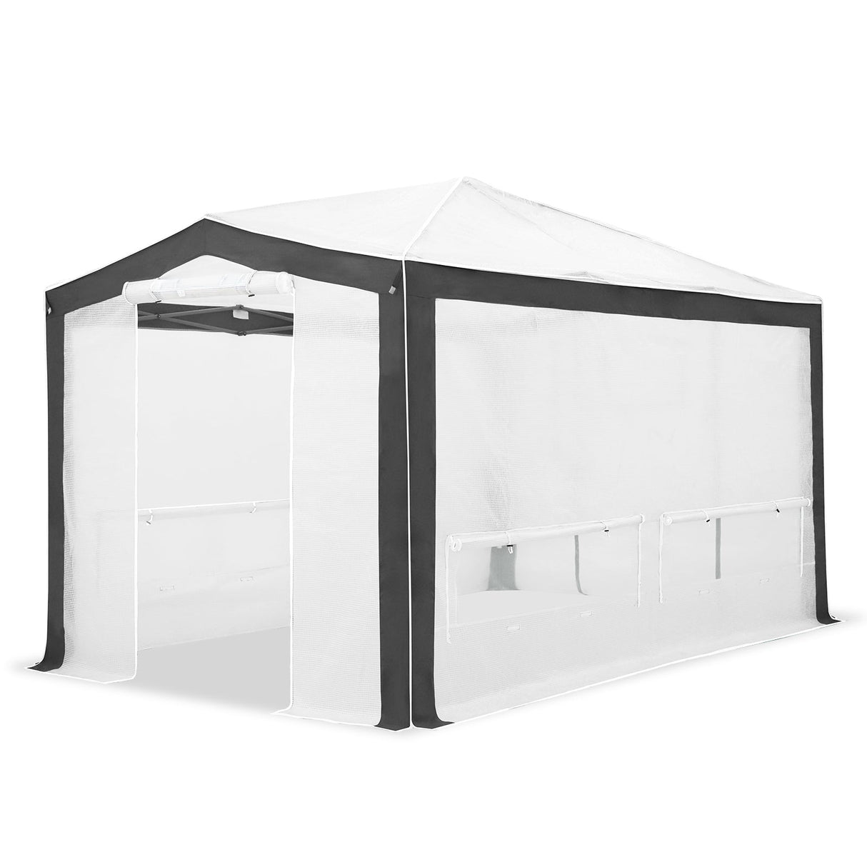 12x8 Portable Walk in Greenhouse with Polyester Reinforced Corners - Eagle Peak Custom Canopy Tent