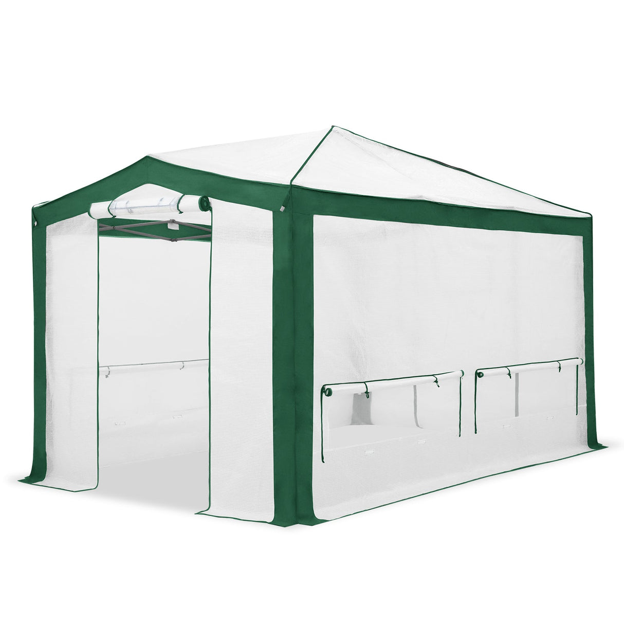 12x8 Portable Walk in Greenhouse with Polyester Reinforced Corners - Eagle Peak Custom Canopy Tent