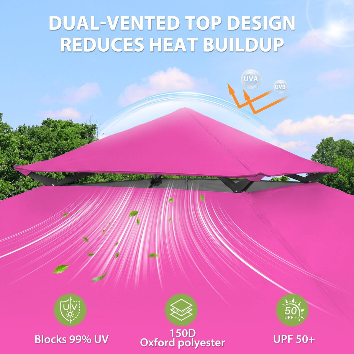 13x13 Pop Up Canopy Tent, Auto Extended Eaves - Eagle Peak®
