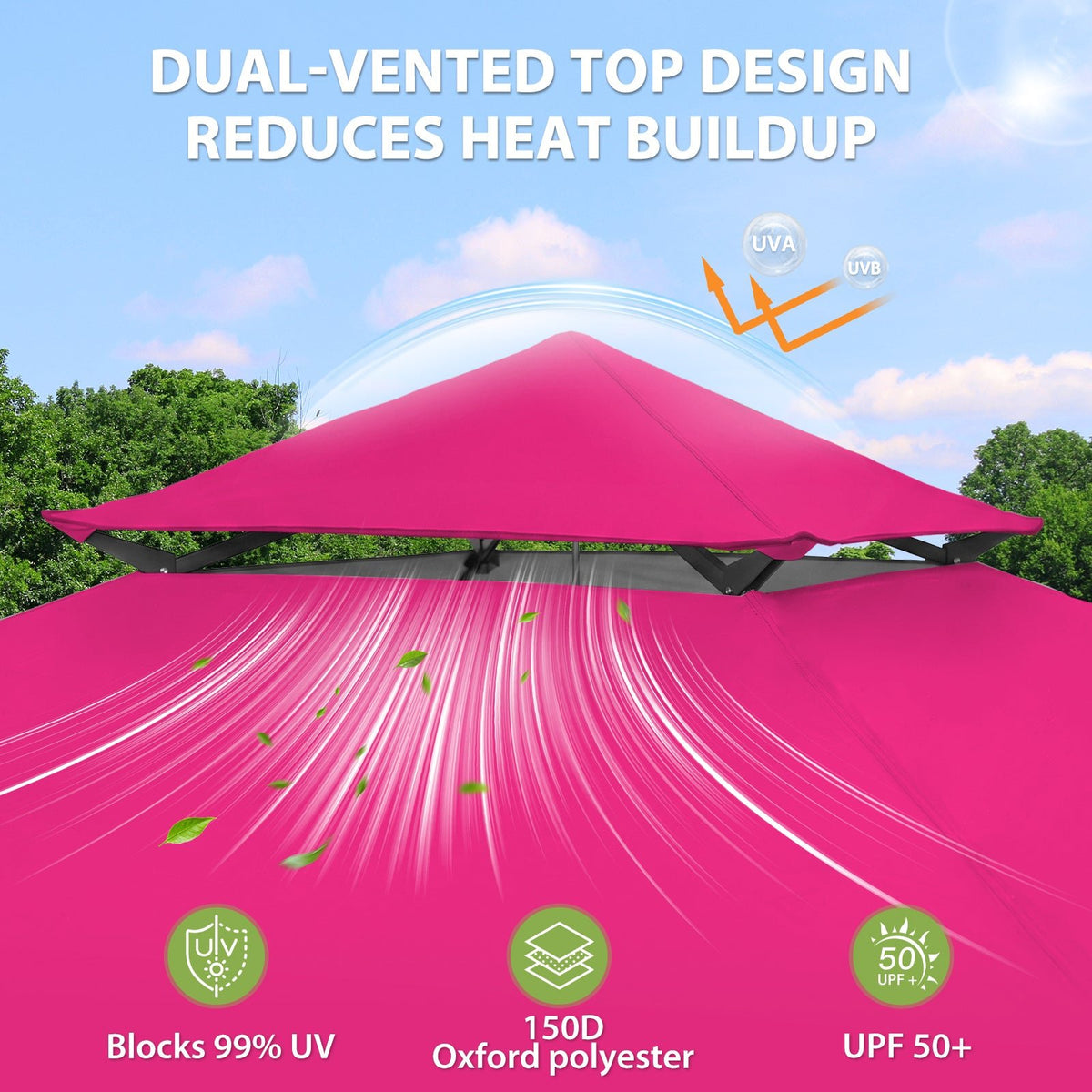 13x13 Pop Up Canopy Tent, Auto Extended Eaves - Eagle Peak®