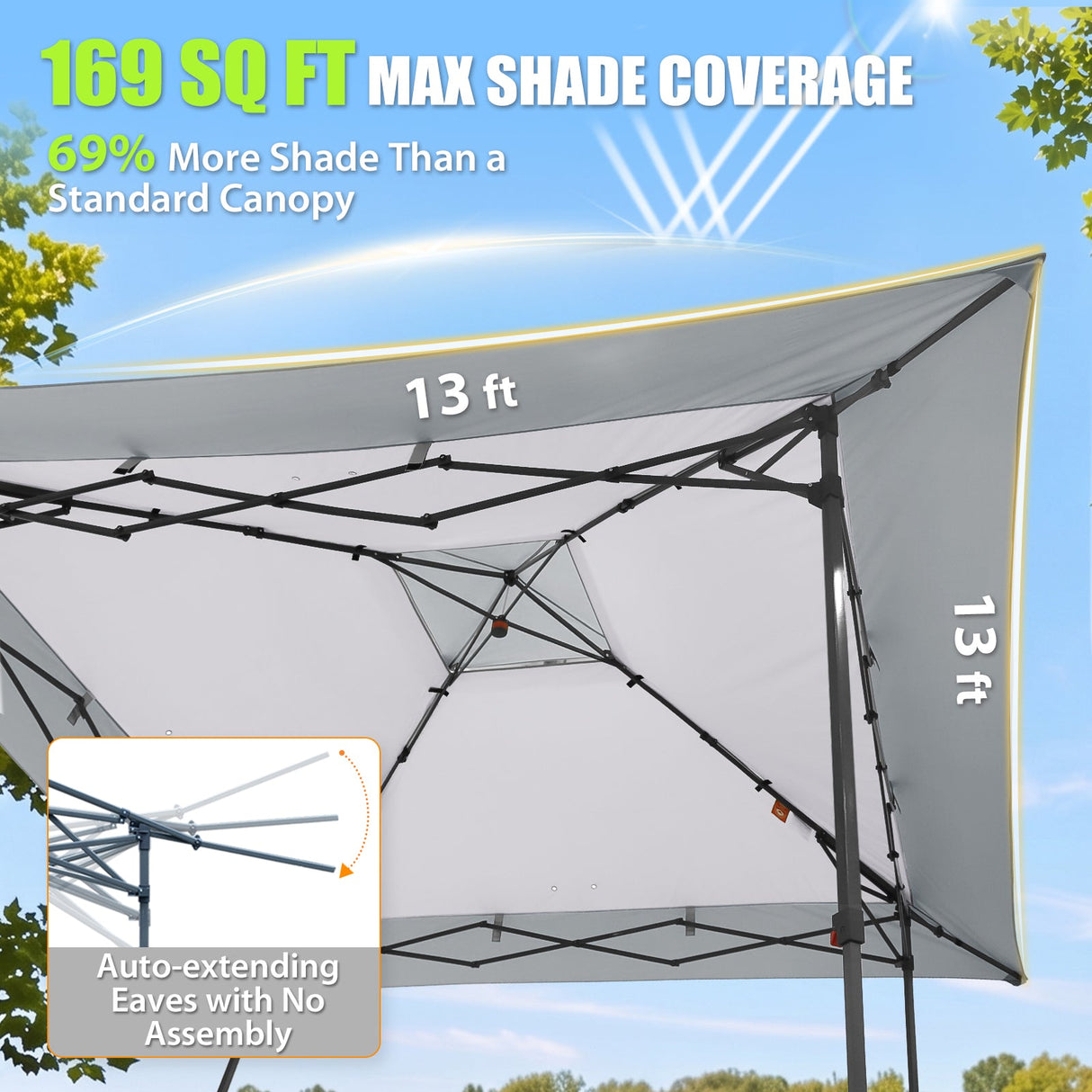 13x13 Pop Up Canopy Tent With Sidewall - Eagle Peak®