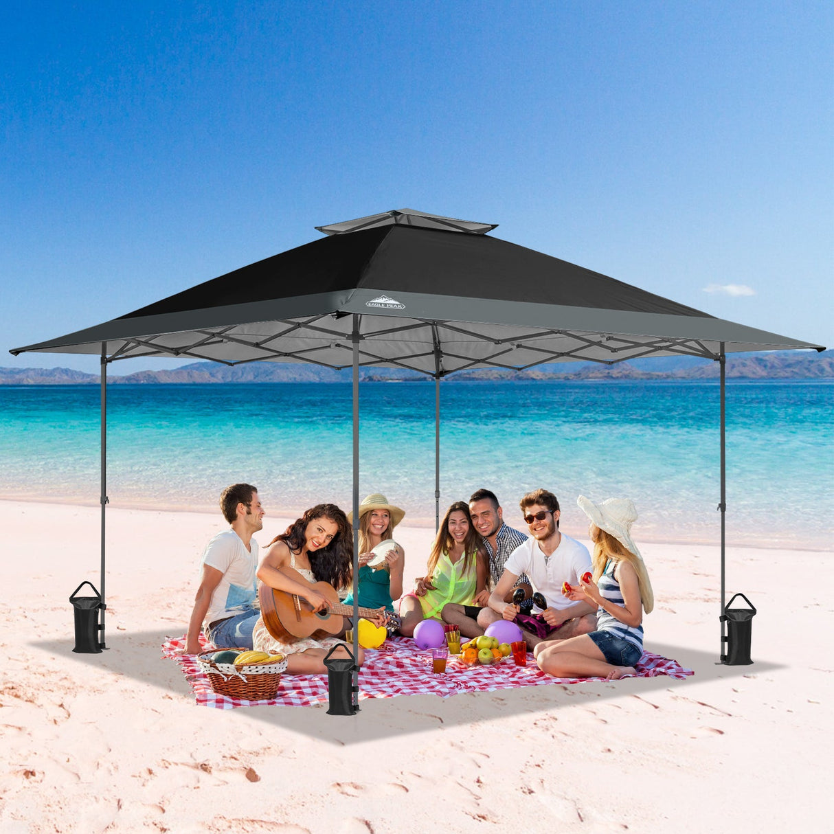 13x13 Straight Leg Pop Up Canopy Tent with 169 sqft of Shade - Eagle Peak Custom Canopy Tent