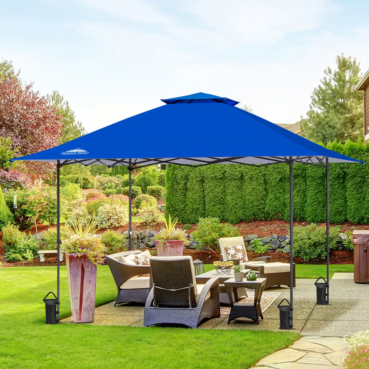 13x13 Straight Leg Pop Up Canopy Tent with 169 sqft of Shade - Eagle Peak Custom Canopy Tent