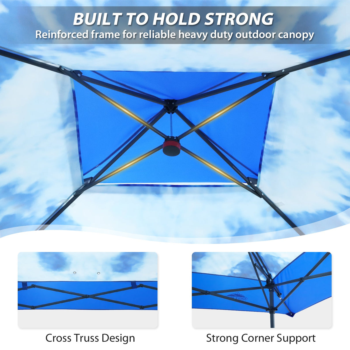 13x13 Straight Leg Pop Up Canopy Tent with 169 sqft of Shade - Eagle Peak