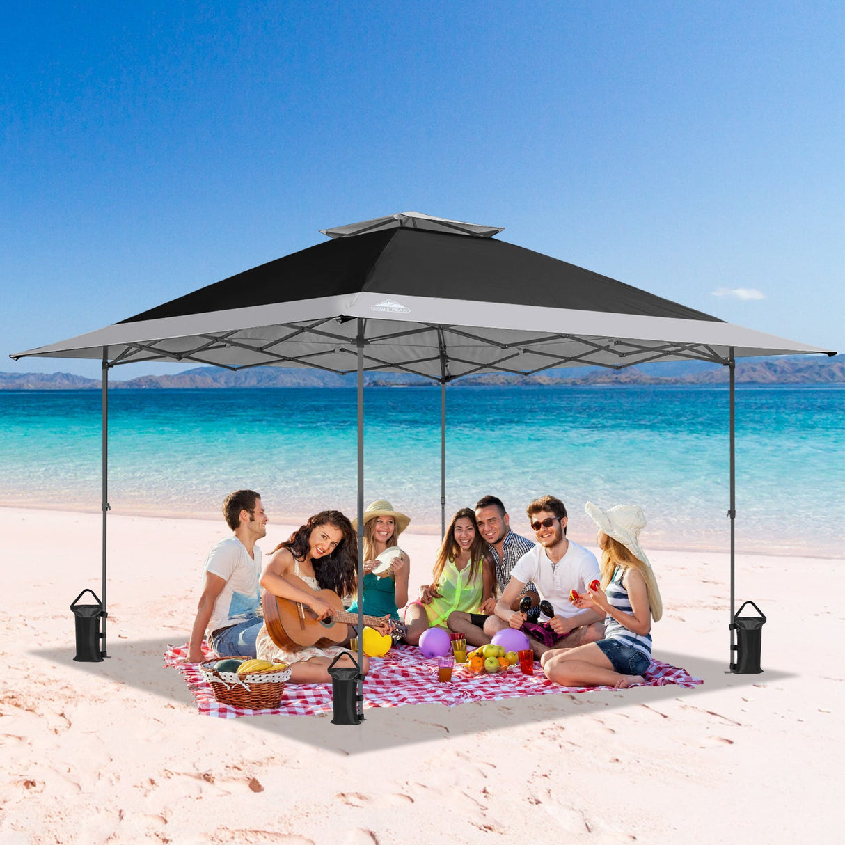 13x13 Straight Leg Pop Up Canopy Tent with 169 sqft of Shade - Eagle Peak Custom Canopy Tent