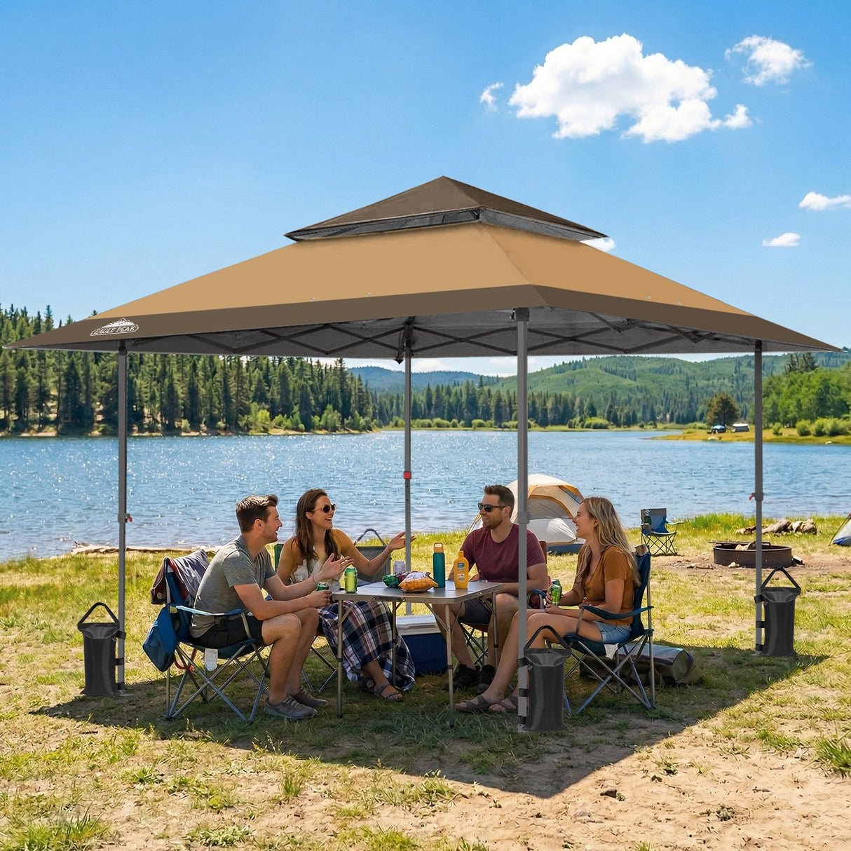 13x13 Straight Leg Pop Up Canopy Tent with 169 sqft of Shade - Eagle Peak Custom Canopy Tent