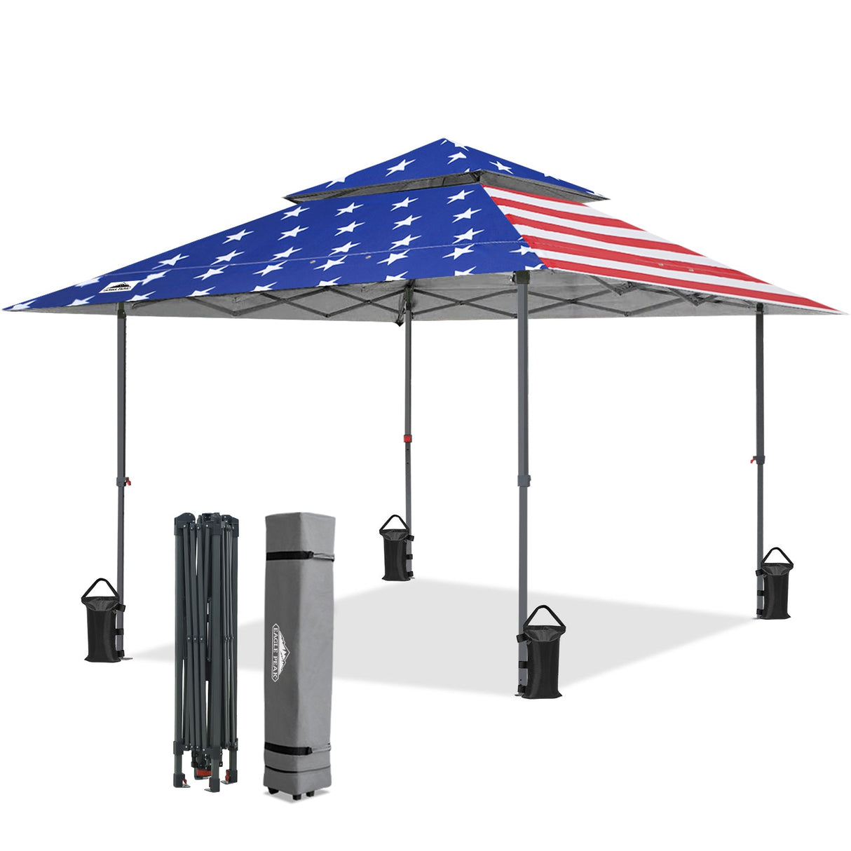 13x13 Straight Leg Pop Up Canopy Tent with 169 sqft of Shade - Eagle Peak®