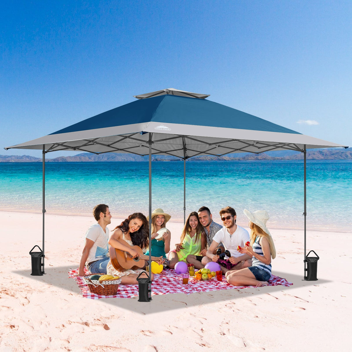 13x13 Straight Leg Pop Up Canopy Tent with 169 sqft of Shade - Eagle Peak Custom Canopy Tent