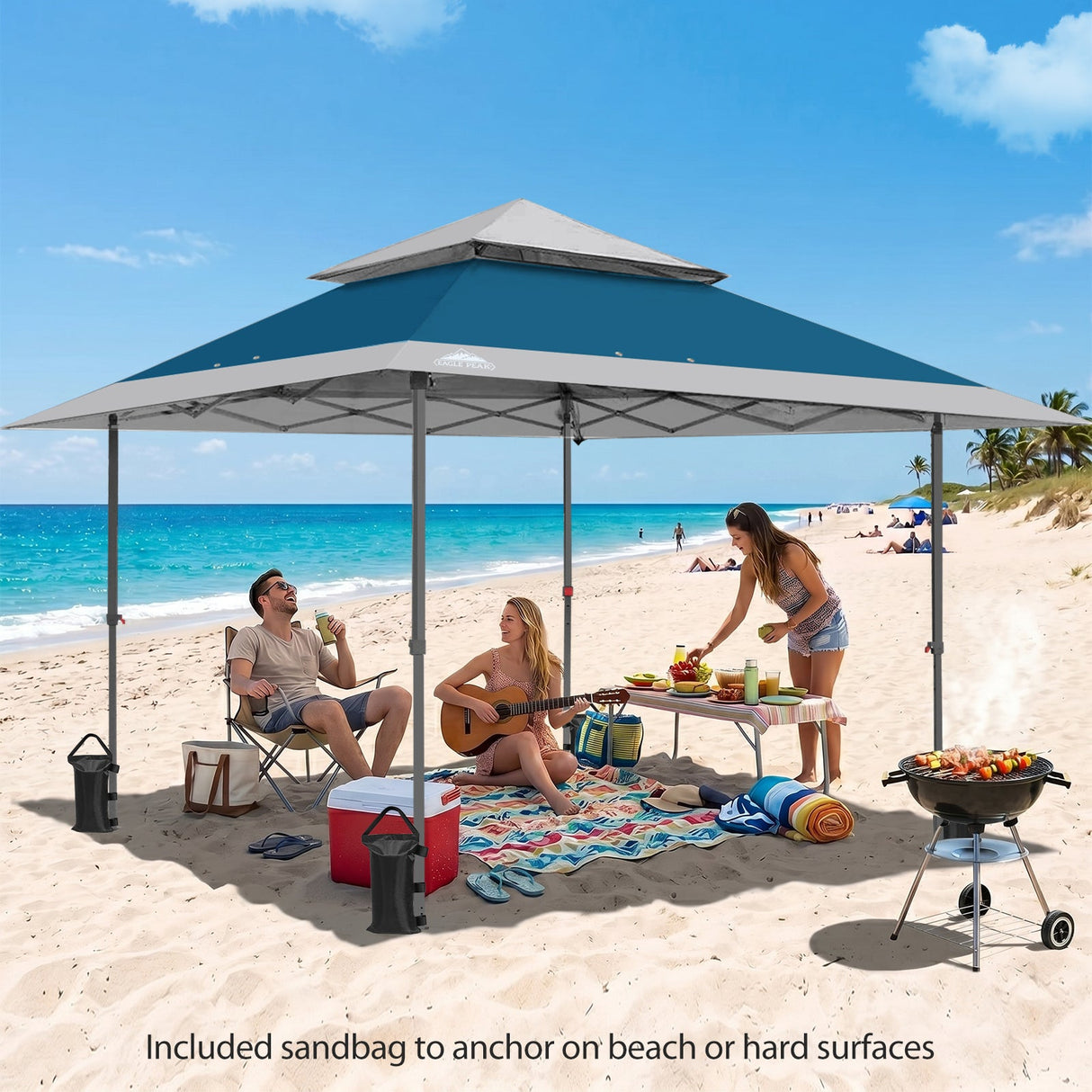 13x13 Straight Leg Pop Up Canopy Tent with 169 sqft of Shade - Eagle Peak®