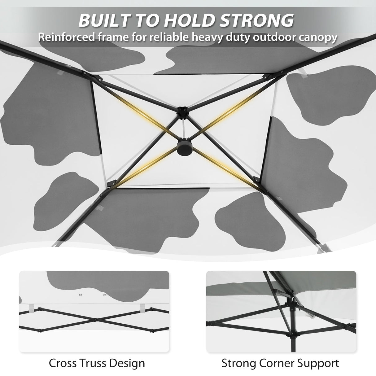 13x13 Straight Leg Pop Up Canopy Tent with 169 sqft of Shade - Eagle Peak