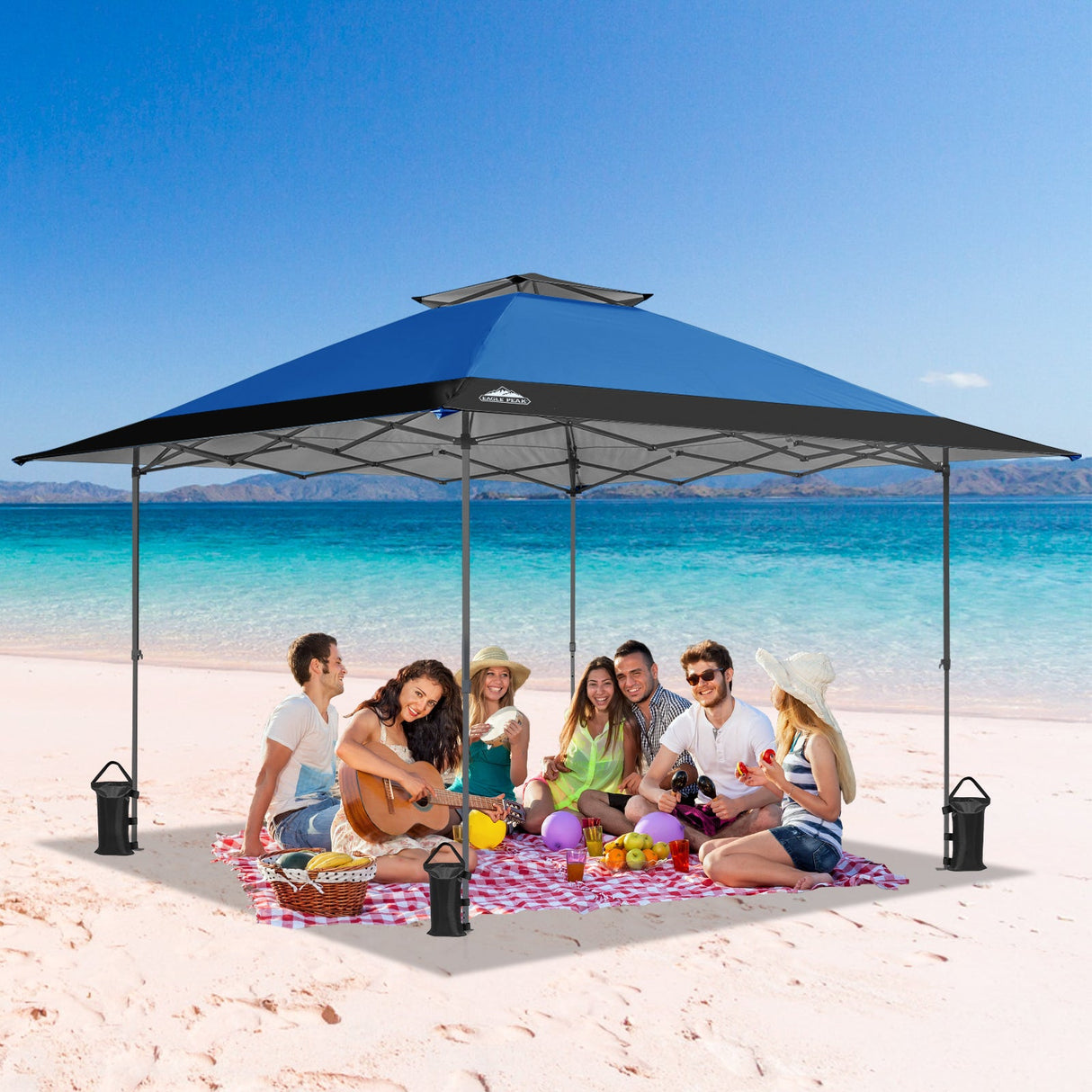 13x13 Straight Leg Pop Up Canopy Tent with 169 sqft of Shade - Eagle Peak Custom Canopy Tent