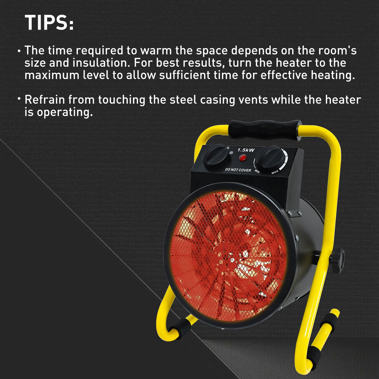 1500W Greenhouse Heater w/thermostat - Eagle Peak Custom Canopy Tent