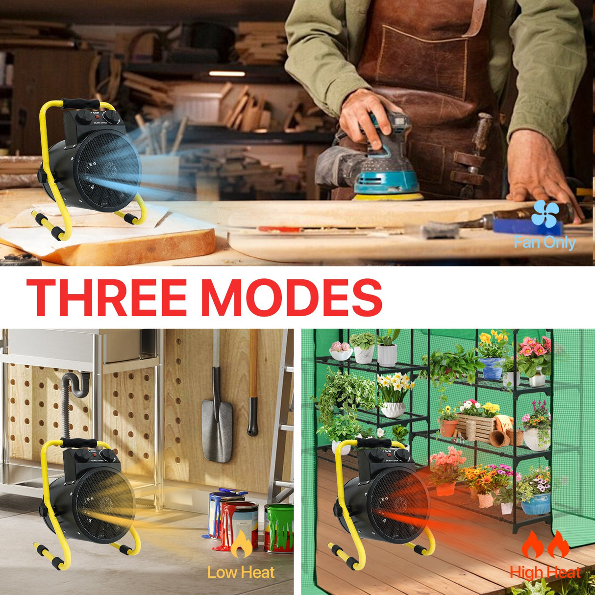 1500W Greenhouse Heater w/thermostat - Eagle Peak Custom Canopy Tent