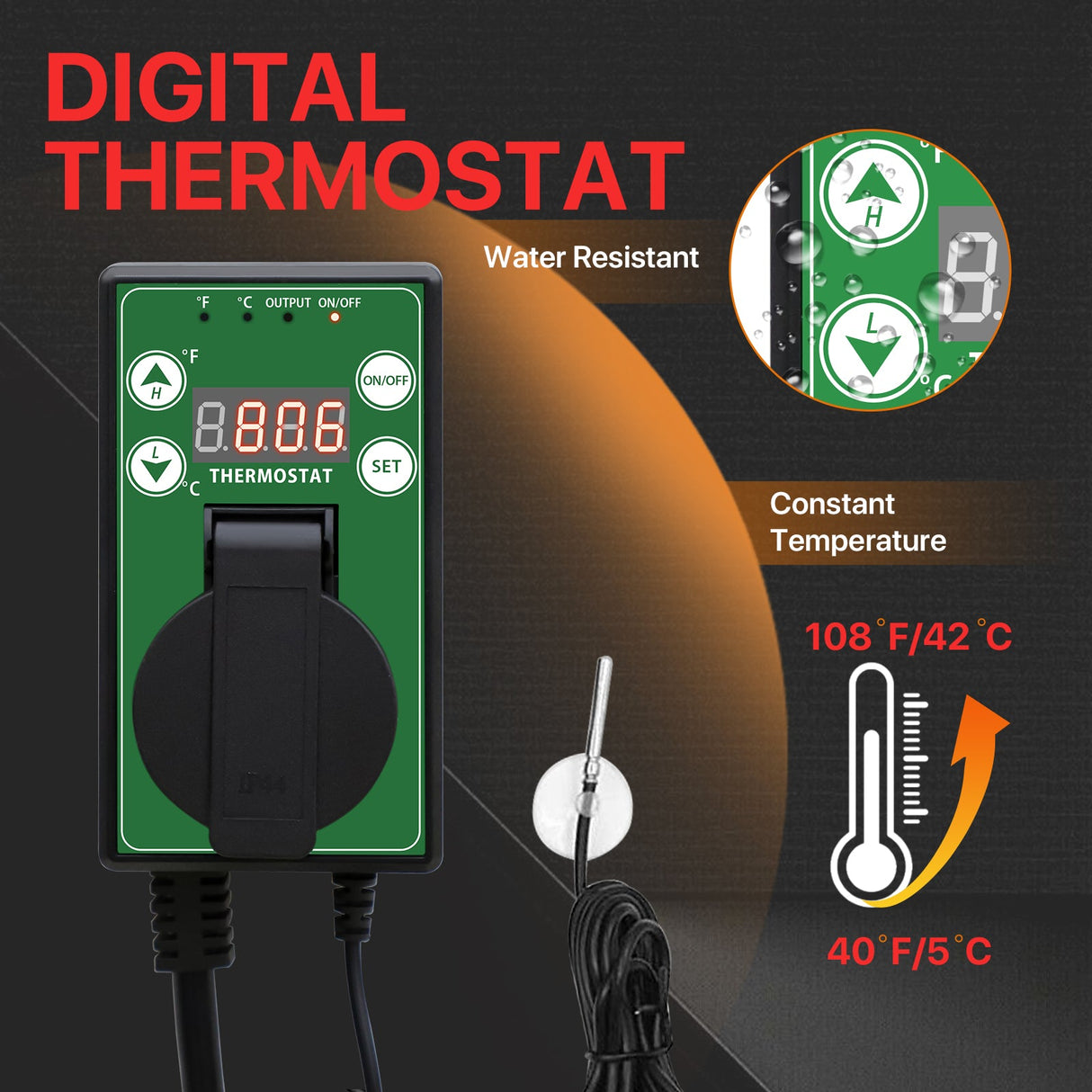 1500W Greenhouse Heater w/thermostat - Eagle Peak Custom Canopy Tent