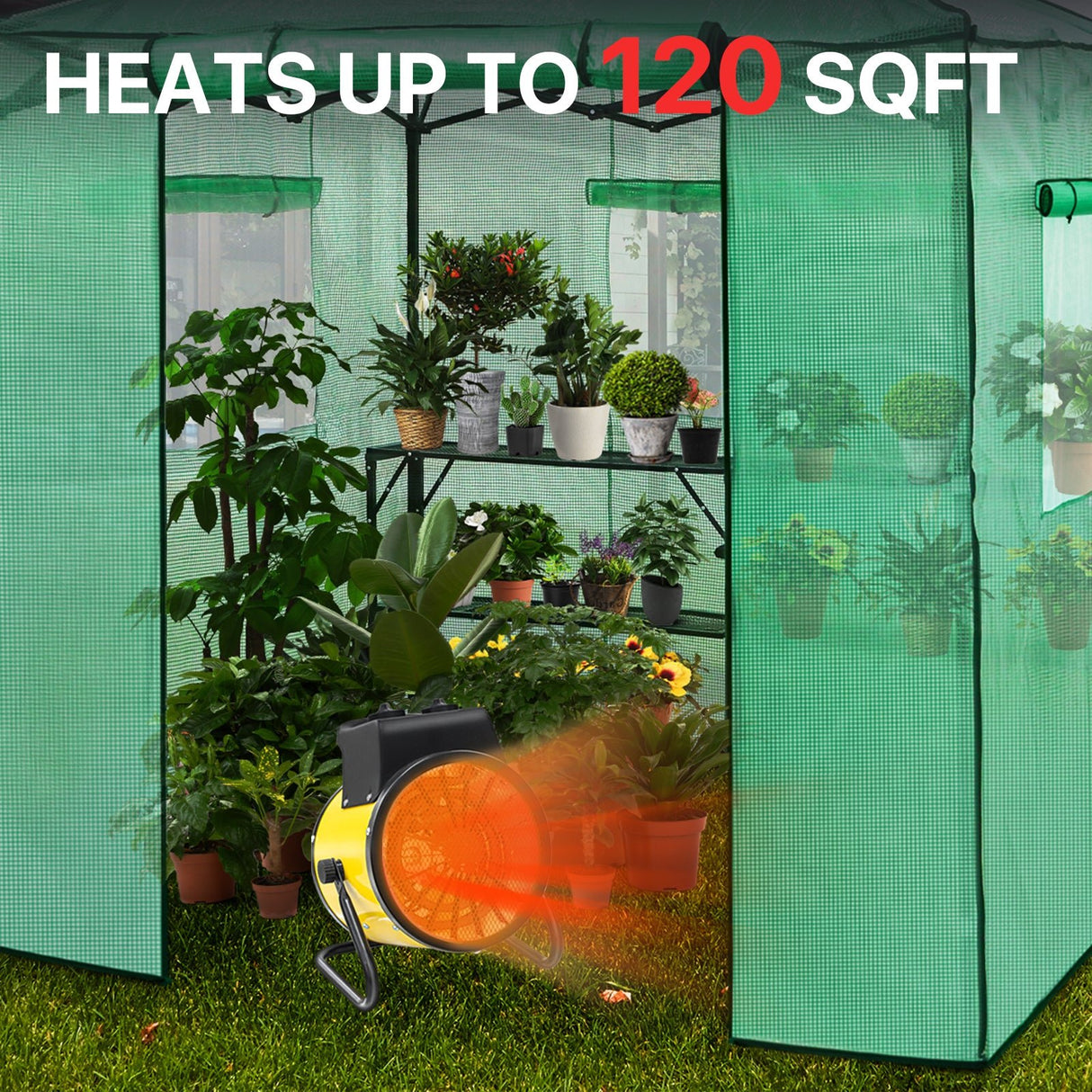 1500W Outdoor Heater,Yellow - Eagle Peak Custom Canopy Tent